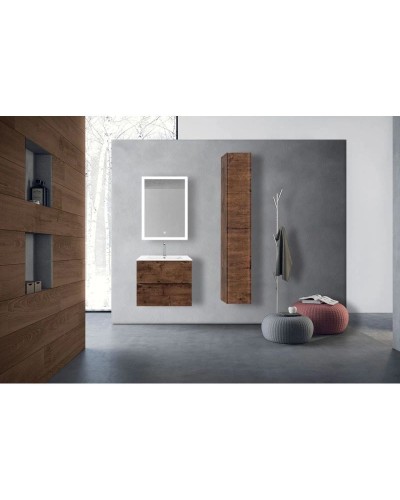 Тумба с раковиной темный дуб 61,5 см Vincea Mia VMC-2MC600RW + VBS-13960