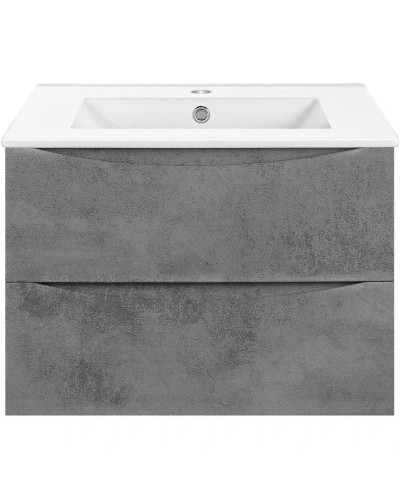 Тумба с раковиной бетон 61,5 см Vincea Mia VMC-2MC600BT + VBS-13960