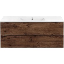 Тумба с раковиной темный дуб 121,5 см Vincea Mia VMC-2MC120RW + VBS-13120