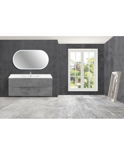 Тумба с раковиной бетон 121,5 см Vincea Mia VMC-2MC120BT + VBS-13120