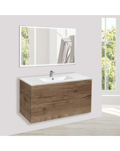 Тумба с раковиной дуб винтаж 101,5 см Vincea Mia VMC-2MC100VO + VBS-13100