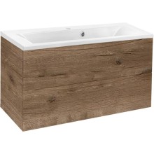 Тумба с раковиной дуб винтаж 90 см Vincea Mia VMC-2MA900VO + VCB-3M900W