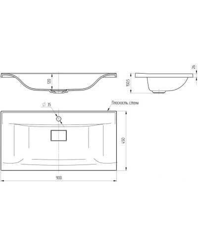 Тумба с раковиной дуб винтаж 90 см Vincea Mia VMC-2MA900VO + VCB-3M900W