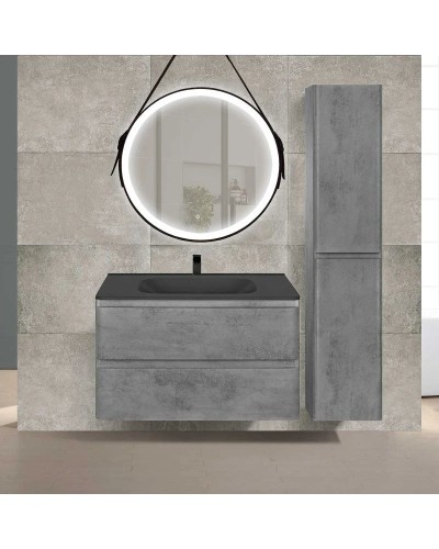 Тумба с раковиной бетон 79,4 см Vincea Vico VMC-2V800BT + VCB-2VP800B