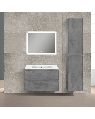 Тумба с раковиной бетон 79,4 см Vincea Vico VMC-2V800BT + VCB-2VP800W