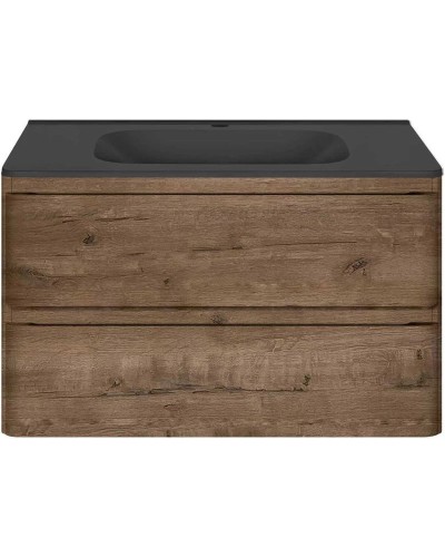 Тумба с раковиной дуб винтаж 79,4 см Vincea Vico VMC-2V800VO + VCB-2VP800B