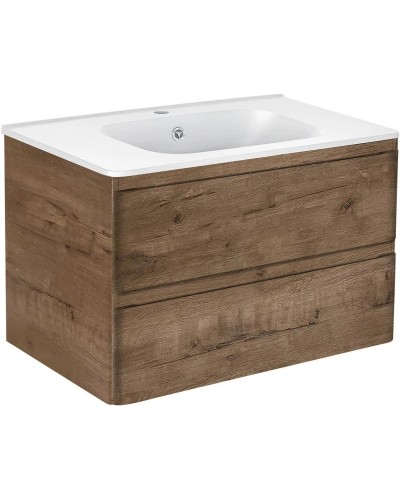 Тумба с раковиной дуб винтаж 79,4 см Vincea Vico VMC-2V800VO + VCB-2VP800W