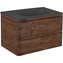 Тумба с раковиной темный дуб 79,4 см Vincea Vico VMC-2V800RW + VCB-2VP800B