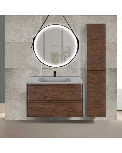 Тумба с раковиной темный дуб 79,4 см Vincea Vico VMC-2V800RW + VCB-2VP800G