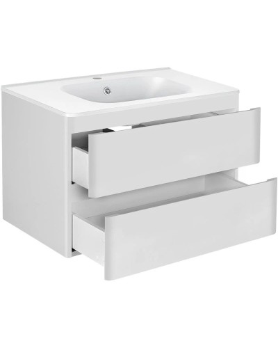 Тумба с раковиной белый глянец 79,4 см Vincea Vico VMC-2V800GW + VCB-2VP800W