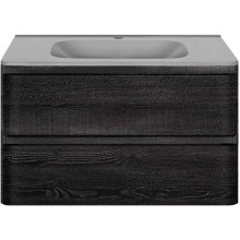 Тумба с раковиной черное дерево 79,4 см Vincea Vico VMC-2V800CN + VCB-2VP800G
