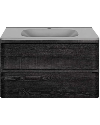 Тумба с раковиной черное дерево 79,4 см Vincea Vico VMC-2V800CN + VCB-2VP800G