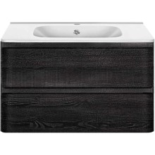 Тумба с раковиной черное дерево 79,4 см Vincea Vico VMC-2V800CN + VCB-2VP800W