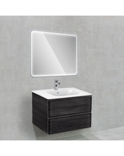 Тумба с раковиной черное дерево 79,4 см Vincea Vico VMC-2V800CN + VCB-2VP800W