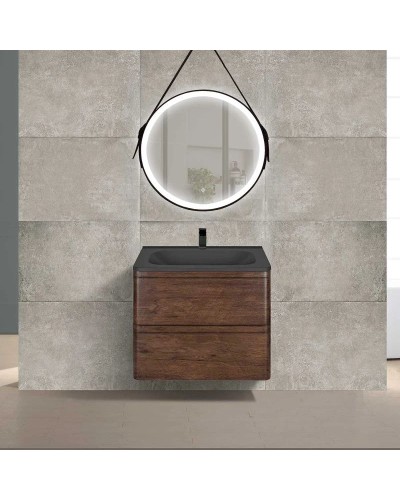 Тумба с раковиной темный дуб 59,4 см Vincea Vico VMC-2V600RW + VCB-2VP600B