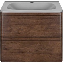 Тумба с раковиной темный дуб 59,4 см Vincea Vico VMC-2V600RW + VCB-2VP600G