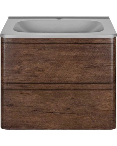 Тумба с раковиной темный дуб 59,4 см Vincea Vico VMC-2V600RW + VCB-2VP600G