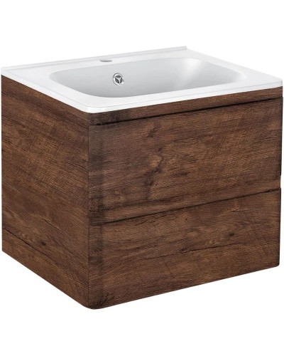 Тумба с раковиной темный дуб 59,4 см Vincea Vico VMC-2V600RW + VCB-2VP600W