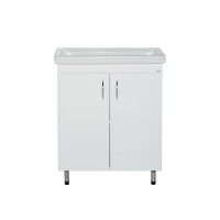 Фостер - 70 Тумба напольная прямая белая / раковина