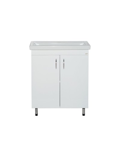 Фостер - 70 Тумба напольная прямая белая / раковина