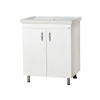 Фостер - 70 Тумба напольная прямая белая / раковина