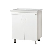 Фостер - 70 Тумба напольная прямая белая / раковина