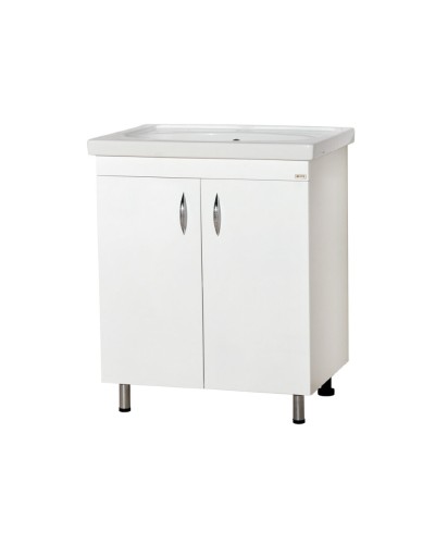 Фостер - 70 Тумба напольная прямая белая / раковина