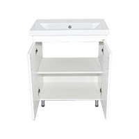 Фостер - 70 Тумба напольная прямая белая / раковина