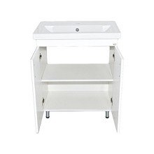 Фостер - 70 Тумба напольная прямая белая / раковина