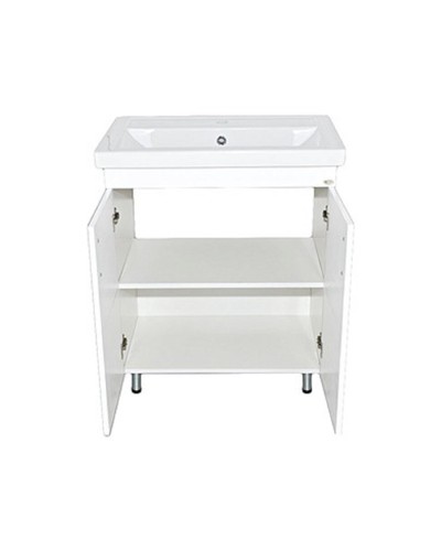 Фостер - 70 Тумба напольная прямая белая / раковина