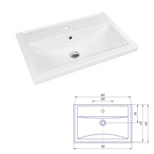 Фостер - 70 Тумба напольная с 2 ящ. белая / раковина