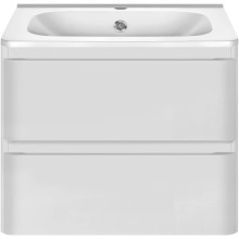 Тумба с раковиной белый глянец 59,4 см Vincea Vico VMC-2V600GW + VCB-2VP600W