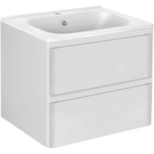 Тумба с раковиной белый глянец 59,4 см Vincea Vico VMC-2V600GW + VCB-2VP600W