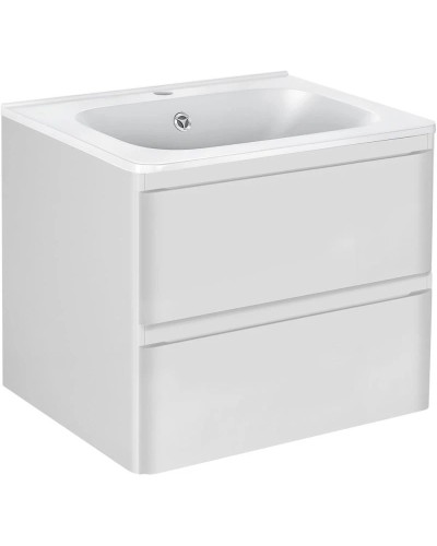 Тумба с раковиной белый глянец 59,4 см Vincea Vico VMC-2V600GW + VCB-2VP600W