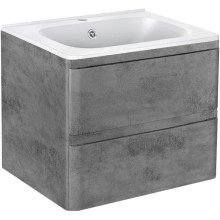 Тумба с раковиной бетон 59,4 см Vincea Vico VMC-2V600BT + VCB-2VP600W