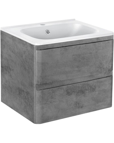 Тумба с раковиной бетон 59,4 см Vincea Vico VMC-2V600BT + VCB-2VP600W