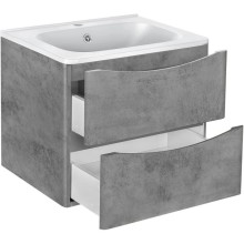 Тумба с раковиной бетон 59,4 см Vincea Vico VMC-2V600BT + VCB-2VP600W