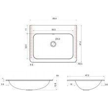Тумба с раковиной черное дерево 59,4 см Vincea Vico VMC-2V600CN + VCB-2VP600W