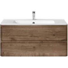 Тумба с раковиной дуб винтаж 100 см Vincea Vico VMC-2V100VO + VCB-2VP100W