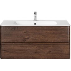 Тумба с раковиной дуб винтаж 100 см Vincea Vico VMC-2V100RW + VCB-2VP100W