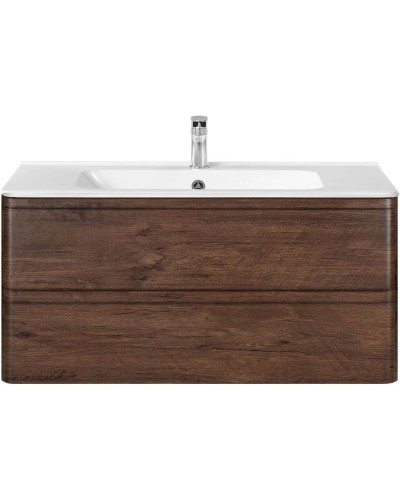 Тумба с раковиной дуб винтаж 100 см Vincea Vico VMC-2V100RW + VCB-2VP100W