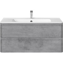 Тумба с раковиной бетон 100 см Vincea Vico VMC-2V100BT + VCB-2VP100W