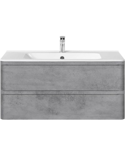 Тумба с раковиной бетон 100 см Vincea Vico VMC-2V100BT + VCB-2VP100W