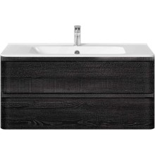 Тумба с раковиной черное дерево 100 см Vincea Vico VMC-2V100CN + VCB-2VP100W