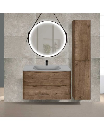 Тумба с раковиной дуб винтаж 79,4 см Vincea Paola VMC-2P800VO + VCB-2VP800G