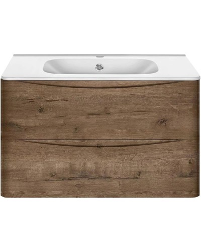 Тумба с раковиной дуб винтаж 79,4 см Vincea Paola VMC-2P800VO + VCB-2VP800W