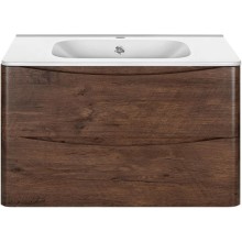 Тумба с раковиной темный дуб 79,4 см Vincea Paola VMC-2P800RW + VCB-2VP800W