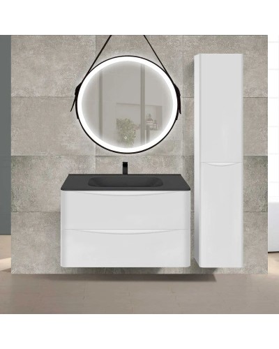 Тумба с раковиной белый глянец 79,4 см Vincea Paola VMC-2P800GW + VCB-2VP800B