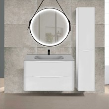 Тумба с раковиной белый глянец 79,4 см Vincea Paola VMC-2P800GW + VCB-2VP800G