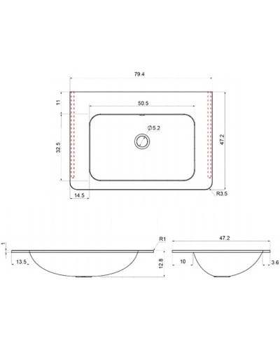 Тумба с раковиной белый глянец 79,4 см Vincea Paola VMC-2P800GW + VCB-2VP800W